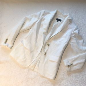 J Crew White Linen Blazer